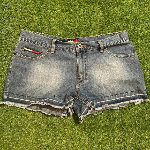 Tommy Jeans Distressed Denim Shorts - Picture 1 of 6